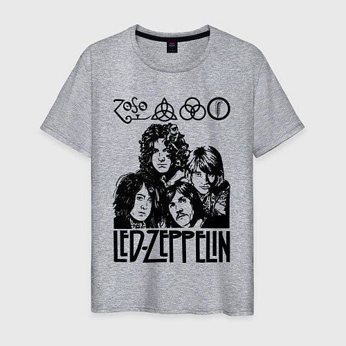 Мужская футболка Led Zeppelin Black / Меланж – фото 1
