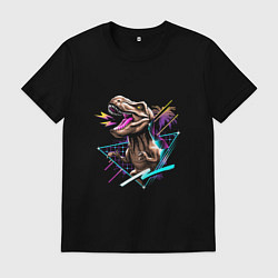 Футболка хлопковая мужская DINOSAUR IS FURIOUS, цвет: черный