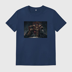 Футболка хлопковая мужская Примарх Ангрон, цвет: тёмно-синий