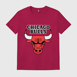 Футболка хлопковая мужская Chicago Bulls, цвет: маджента