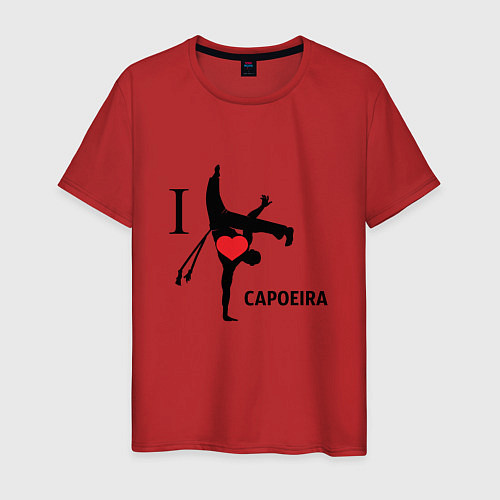 Мужская футболка I LOVE CAPOEIRA / Красный – фото 1