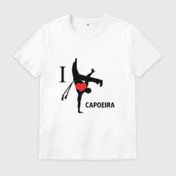Футболка хлопковая мужская I LOVE CAPOEIRA, цвет: белый