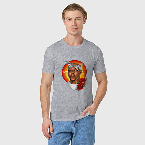 Мужская футболка 2Pac rapper / Меланж – фото 3