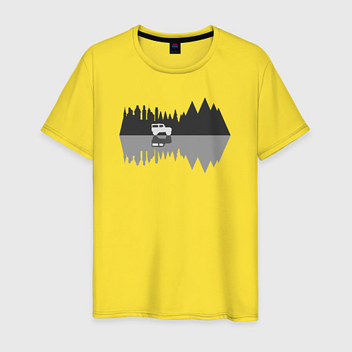 Мужская футболка Едь в горы / Желтый – фото 1