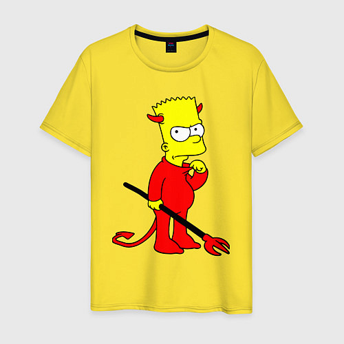 Мужская футболка Bart Simpson - devil / Желтый – фото 1