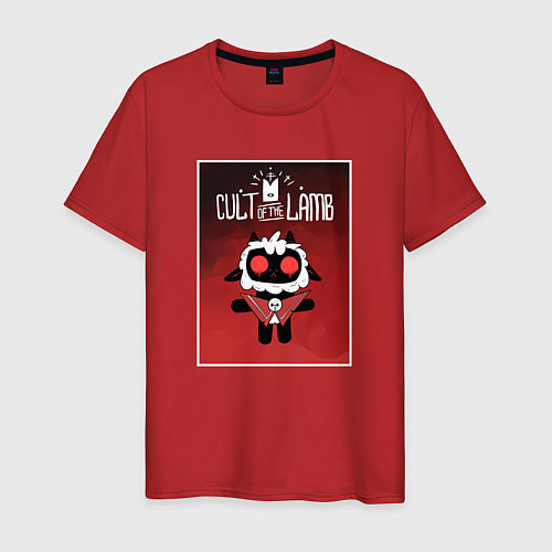 Мужская футболка Cult of the lamb арт / Красный – фото 1