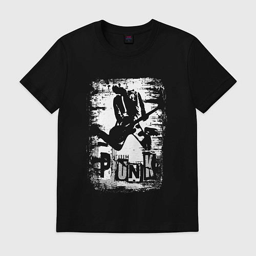 Мужская футболка Punk jump / Черный – фото 1