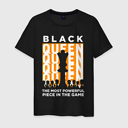 Футболка хлопковая мужская Черная королева самая сильная фигура, цвет: черный