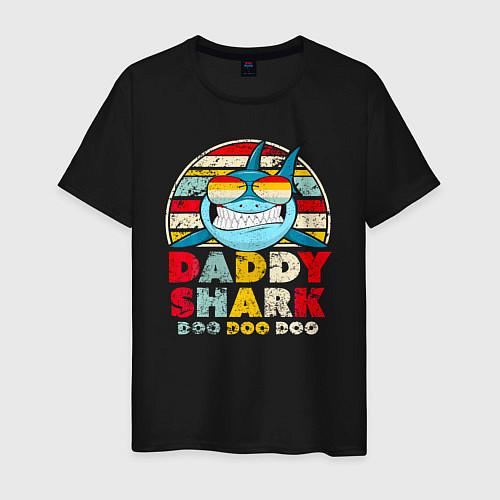Мужская футболка Папка акула / Черный – фото 1