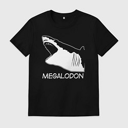 Футболка хлопковая мужская Пасть мегалодона, цвет: черный