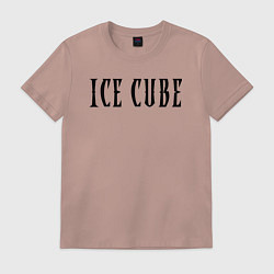 Футболка хлопковая мужская Ice Cube - logo, цвет: пыльно-розовый