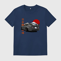 Футболка хлопковая мужская NIssan Fairlady Z, цвет: тёмно-синий