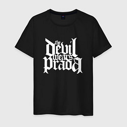 Футболка хлопковая мужская The Devil wears prada logo art, цвет: черный