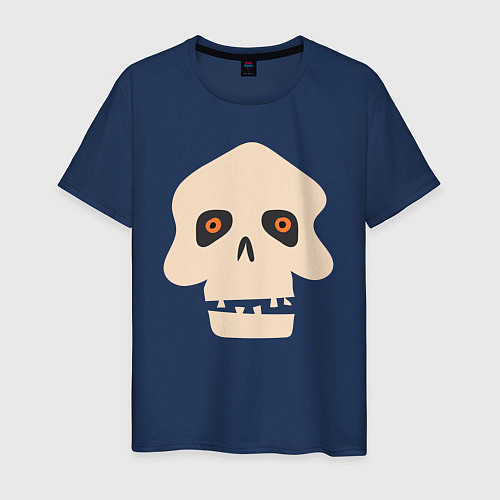 Мужская футболка Смешная черепушка / Тёмно-синий – фото 1