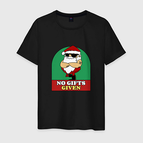 Мужская футболка No gifts given / Черный – фото 1