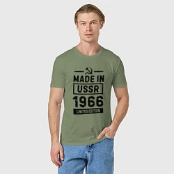Футболка хлопковая мужская Made in USSR 1966 limited edition, цвет: авокадо — фото 2