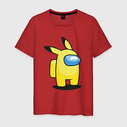 Футболка хлопковая мужская Pika Among, цвет: красный