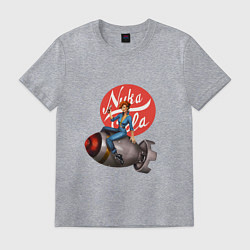 Футболка хлопковая мужская Nuka - cola bomb, цвет: меланж