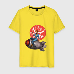 Футболка хлопковая мужская Nuka - cola bomb, цвет: желтый