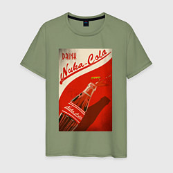 Футболка хлопковая мужская Drink nuka - cola, цвет: авокадо