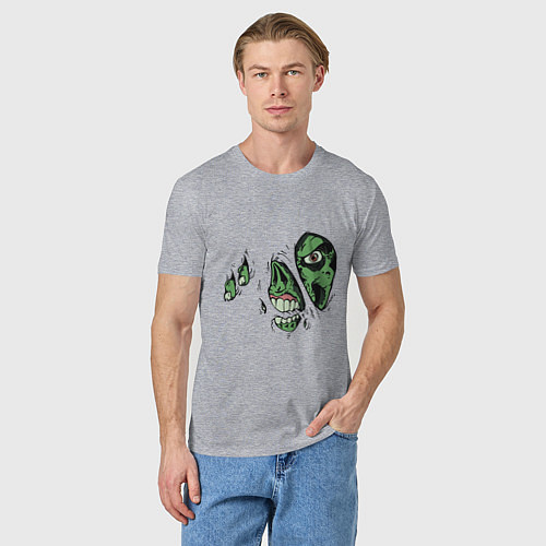 Мужская футболка Zombie Monster / Меланж – фото 3