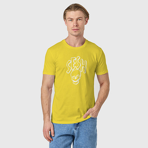 Мужская футболка Bones череп / Желтый – фото 3