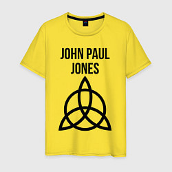 Футболка хлопковая мужская John Paul Jones - Led Zeppelin - legend, цвет: желтый