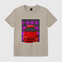 Футболка хлопковая мужская Supra A70 MK3 JDM, цвет: миндальный