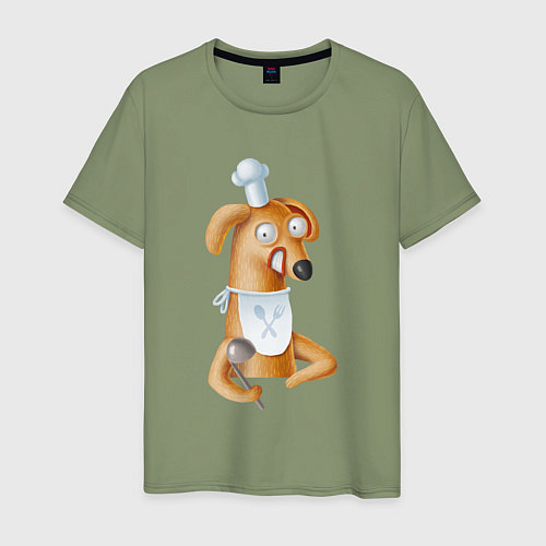 Мужская футболка Собака - повар / Авокадо – фото 1