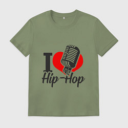 Футболка хлопковая мужская Love Hip Hop, цвет: авокадо