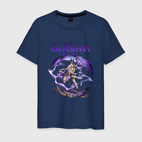 Мужская футболка Сайно Геншин Импакт / Тёмно-синий – фото 1