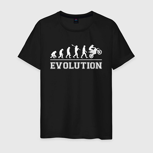 Мужская футболка Мото-эволюция / Черный – фото 1