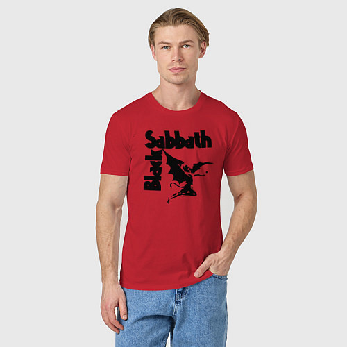 Мужская футболка Блэк Саббат метал / Красный – фото 3