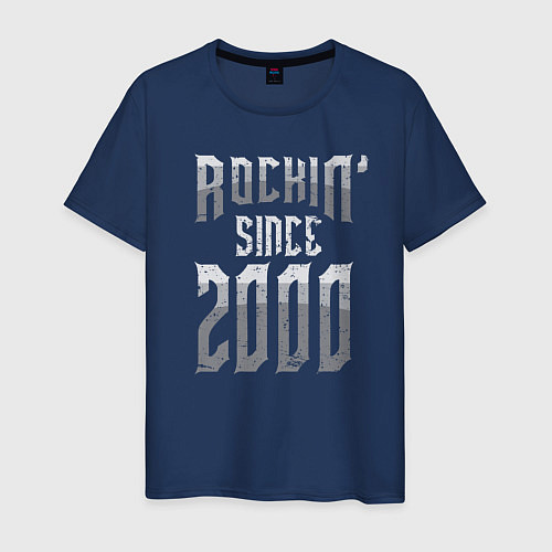 Мужская футболка Рок с 2000 года / Тёмно-синий – фото 1