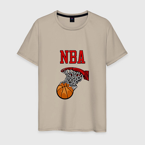 Мужская футболка Basketball - NBA logo / Миндальный – фото 1