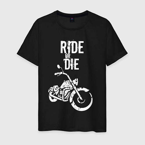 Мужская футболка Ride or Die винтаж / Черный – фото 1