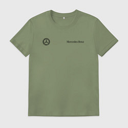 Футболка хлопковая мужская Logo Mercedes-Benz, цвет: авокадо