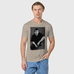 Футболка хлопковая мужская Актёр Сергей Бодров-младший, цвет: миндальный — фото 2