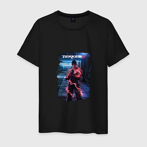 Мужская футболка Tekken 8 - Джин Казама / Черный – фото 1