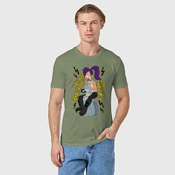 Футболка хлопковая мужская Benders brains, цвет: авокадо — фото 2