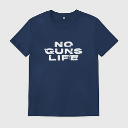 Футболка хлопковая мужская No Guns Life лого, цвет: тёмно-синий
