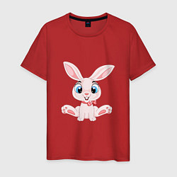 Футболка хлопковая мужская Baby - Rabbit, цвет: красный