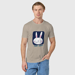 Футболка хлопковая мужская Funny - Bunny, цвет: миндальный — фото 2