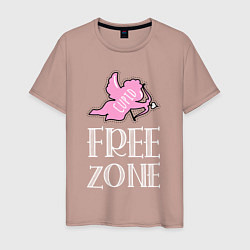 Футболка хлопковая мужская Cupid free zone, цвет: пыльно-розовый