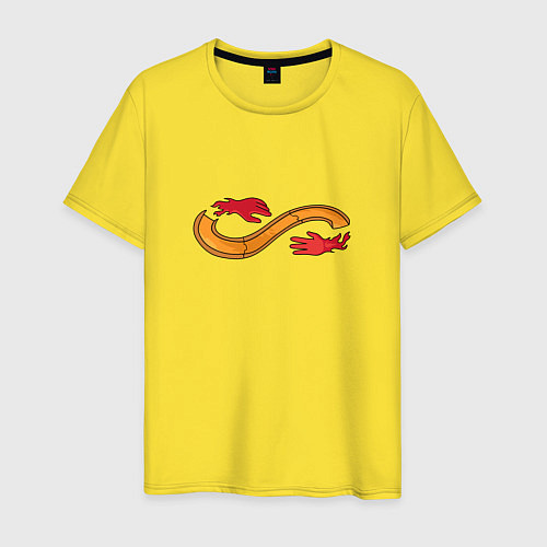 Мужская футболка Гоночная трасса в петле / Желтый – фото 1