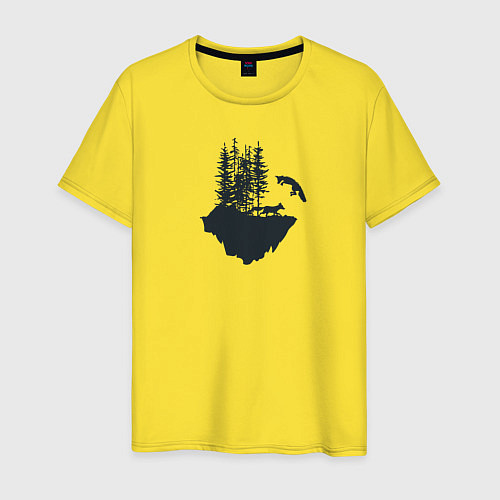 Мужская футболка Лисий остров / Желтый – фото 1