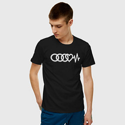 Футболка хлопковая мужская Люблю свою Audi, цвет: черный — фото 2