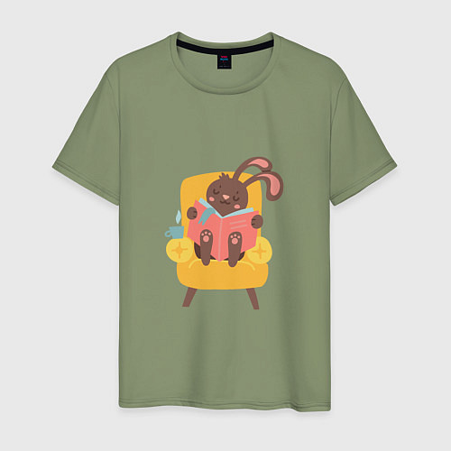Мужская футболка Домашний кролик / Авокадо – фото 1