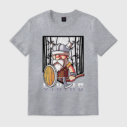 Мужская футболка Викинг с топором / Меланж – фото 1