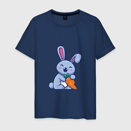 Мужская футболка Вкусная морковка / Тёмно-синий – фото 1